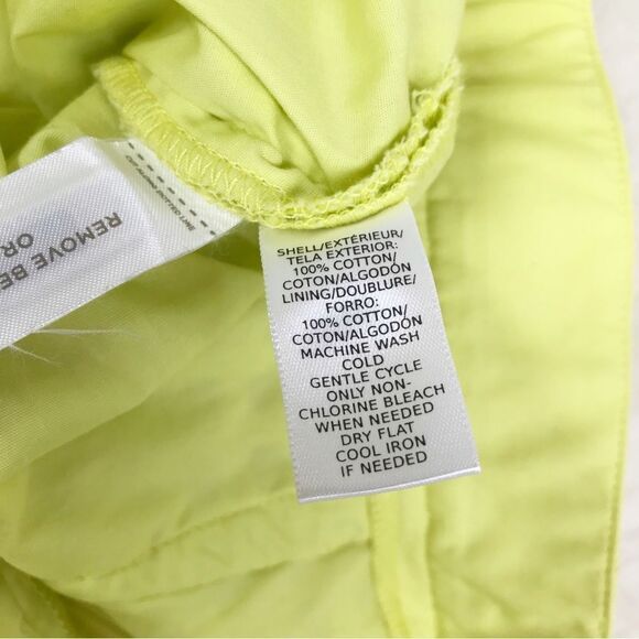 LOFT Neon Yellow Green Eyelet Mini Skirt Short Mesh Square Cutout Size 4 Petite - Picture 8 of 11